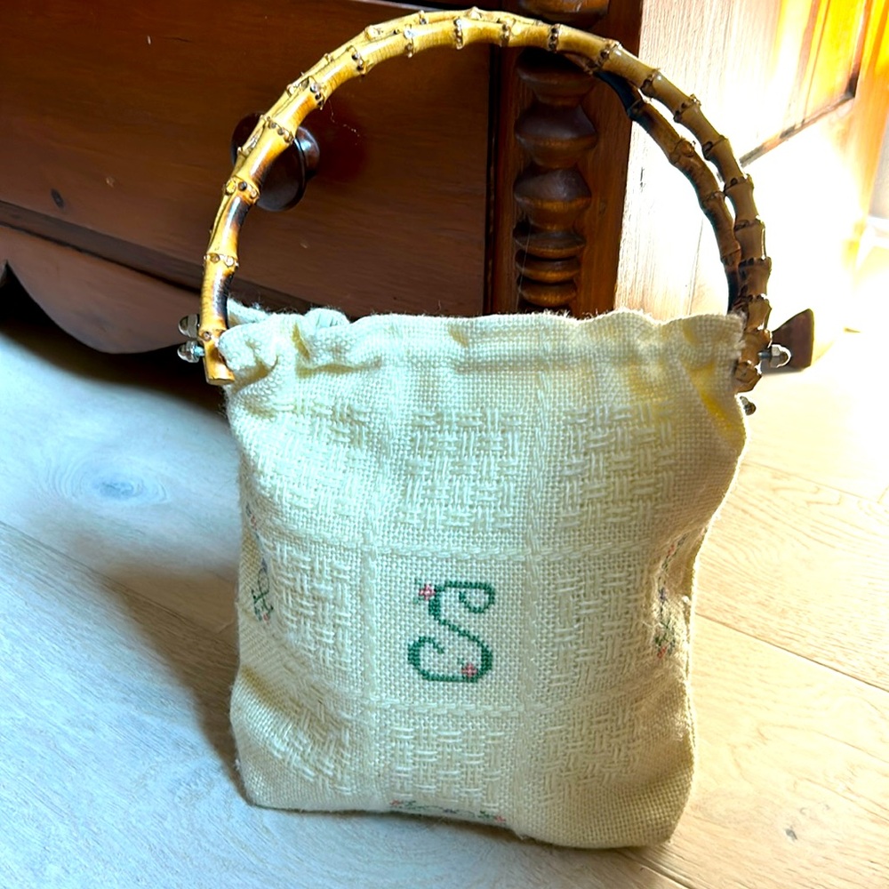 Vintage handcrafted monogrammed bag